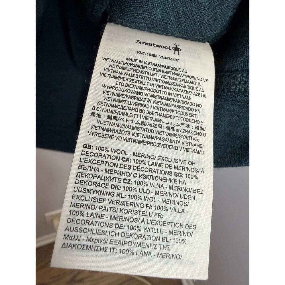 Smartwool Classic Thermal Merino Base Layer 1/4 Zip Twilight Blue Women's XL - Picture 10 of 11